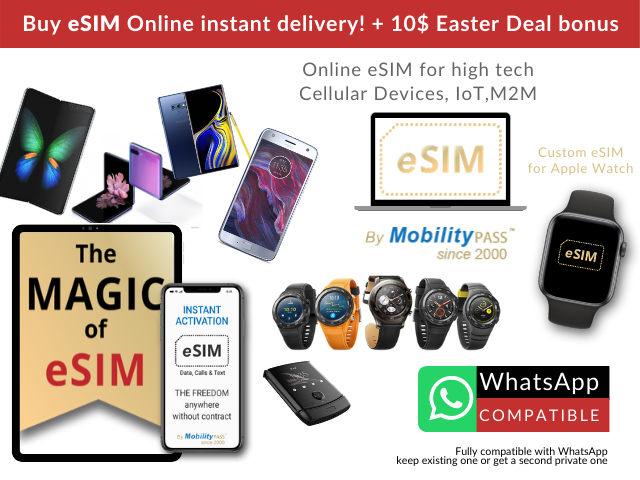 Worldwide eSIM for Apple Watch series 5 - Promo MobilityPass!